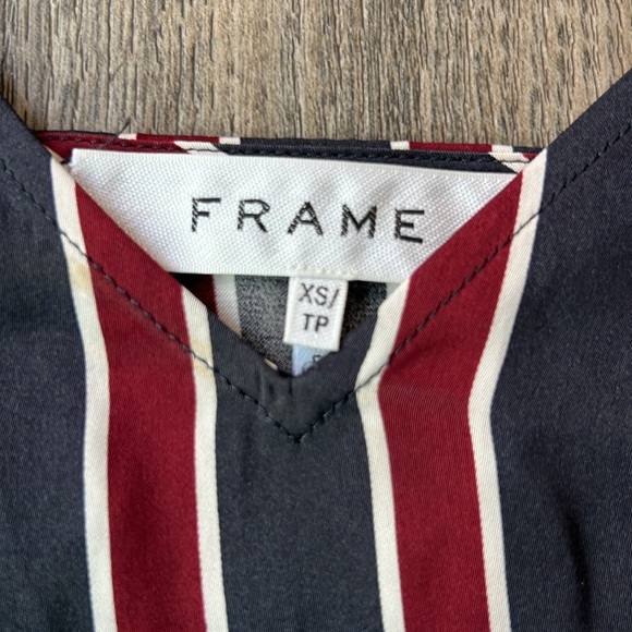 Frame Top Blue and Red Striped Classic Cami Size Extra Small Adjustable Straps - Picture 6 of 10